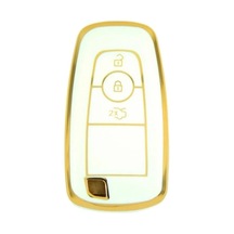 Gma Keys Lüx Ford Kuga Fusion Ecosport F150 F250 Ranger Nano Anahtar Kılıfı Beyaz Gold