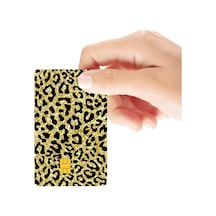 Leopar Desen Gold Premium Hologramlı Parlak Kredi/banka Kart Kaplama Sticker Standart