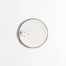 Nash Desenli Pasta Tabağı 21 Cm Beyaz