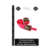Premium Beden Güç Hazırlık 5 M Kırmızı Boks Bandajı