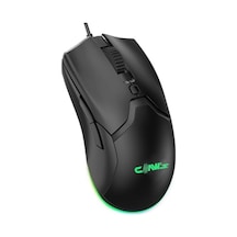 Cerberus Pixart Paw3519 Sensörlü 4200 Dpi Wide Rgb Özel Abs Doku Kablolu Gaming Mouse - Siyah