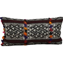 Zehra Abla Halı Yeni El Dokuma Dekoratif Lumbar Kilim Kırlent Yastık Kılıfı 6188