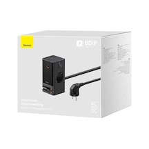 Os- Powercombo Dijital Priz 2ac+1u+1c+geri Çekilebilir-c 65w 1.5m Güç Kablosu İle Ab Siyah