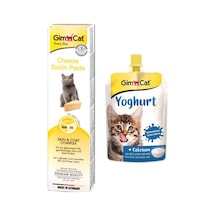 Gimcat Peynirli Biotinli Kedi Macunu 50 G + Gimcat Yoghurt Kalsiyumlu Kedi Pudingi 150 G