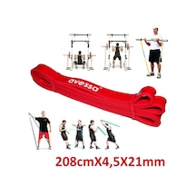 1 Adet Direnç Lastiği 208cm X 2,5x21mm 5,5-7kg Latex Pilates Yoga Spor Egzersiz Fizik Direnç Lastiği Güç Bandı Kırmızı