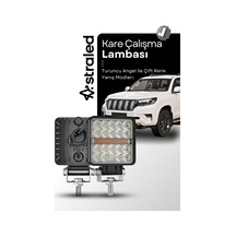 120w 12-24 Volt Kare Sis Farı Drl Turuncu Oto Çalışma Lambası Atv Kamyon Tır Traktör Offroad