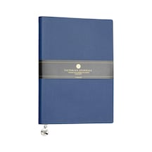 Victoria's Journals Smyth Classic Esnek Kapak Çizgili Defter, 14.8x21 Cm -mavi