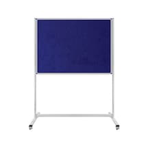 Panda 90 x 180 CM Tek Taraflı Sabit - tekerlekli Ayaklı Mavi Kumaşlı Pano - pan182