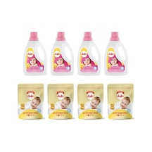 Çamaşır Yumuşatıcısı Düş Bahçesi 1500 Ml X4 + Dalin Granül Sabun Toz Deterjan 500 Gr X2 Diğer