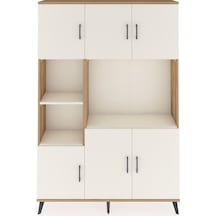 Arges Dolap 9 Raflı 6 Kapaklı 132x30x195 Çam-aytaşı/aytaşı Çam