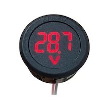 Sanec Yuvarlak Voltmetre Dc 4-100v Karavan Motosiklet Için Uygun