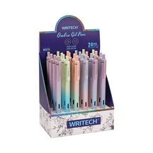 Wrıtech W-0171 Aurora 0,7mm Mavi Jel Kalem - 24'lü Set Ahşap