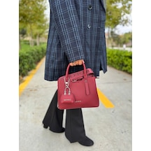 Just Polo Yeni Sezon 3 Bölmeli Yumuşak Deri Şık El Ve Omuz Çantası Shopper 22 X 18 Cm Bordo 74229887