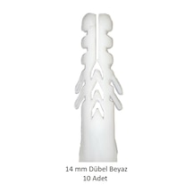 Dübel, 14 Mm Beyaz Dübel, 10 Adet