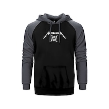 Metallica Blade Dream Text Gri Renk Reglan Kol Kapşonlu Sweatshirt Gri