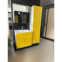 65 Cm Lake Banyo Dolabı Aynalı Ve Boy Dolaplı Kendinden Kulplu