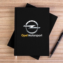 Opel Motorsport Siyah Çizgisiz Kanvas Defter