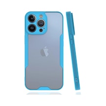 Apple iPhone Uyumlu 14 Pro Max Kılıf Platin Silikon - Mavi İtdark27540