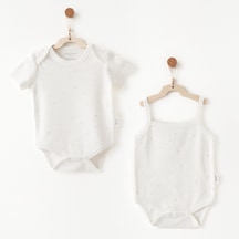 Andywawa Kız Bebek Body 2 Parça Body Anw-ac26514 Ekru