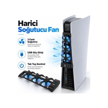 Ps5 Uyumlu 3 Fanlı Harici Soğutucu, Usb Bağlantılı Konsol Soğutma Fanı, 3 Kademeli Hız Ayarlı, Kolay Takılabilir Oyun Konsolu Aksesuarı Beyaz