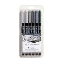Aqua Brush Duo Çizim Kalemi Askılı Paket 12'li Genel
