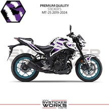 Yamaha Mt25 Kaplama Sticker Air Brush Motor Kaplama Modeli Hazır Kit 2019 / 2024 Uyumlu Mor