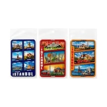 İstanbul Temalı Ahşap Buzdolapı Süsü Magnet 25485417