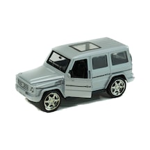 Metal Mercedes G63 Çek Bırak Model Araba Gri 12 Cm