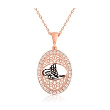 Casera's Gümüş Rose Osmanlı Tuğralı Kadın Kolye Csr2182467 Gümüş