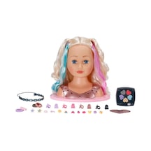 Gökkuşağı Saç Tasarım Büstü Pembe