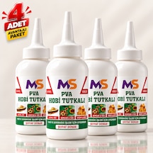 3 Adet Pva Hobi Tutkalı 150 Gram Şeffaf Hazır Ahşap Karton Kumaş Kağıt Uygulama Maket Yapıştırıcısı