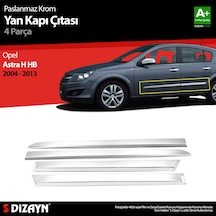 S-Dizayn Opel Astra H Hb Krom Yan Kapı Çıtası 4 Prç 2004 Üzeri