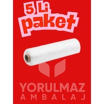 Şeffaf Küçük Boy Rulo Poşet Dayanıklı, Çok Amaçlı, Gıda Saklamaya Uygun, Ev & Mutfak İçin Pratik 5 Li Paket