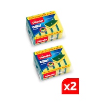 Vileda Klasik Yeşil Oluklu Bulaşık Süngeri 5 x 2 Adet