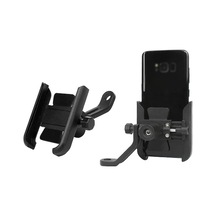 Bisiklet Telefon Tutucu Alüminyum Alaşımlı Telefon Tutucu Bisiklet Motosiklet Gi Siyah