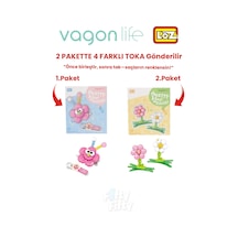 4'lü Saç Toka Seti Önce Birleştir,sonra Tak 2 Paket 4 Adet Gönderilir Yapı Toka Seti Ff 7113-7133