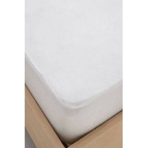 Bebesi 200x200+30 Cm Sıvı Geçirmez Fitted Çift Kişilik Alez Micro Kumaş Beyaz
