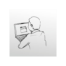Folyo Sticker Oyun Oynayan Çoçuk 30cm Uzunluk Siyah