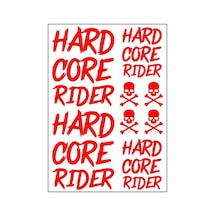 A4 Sticker 119 Tek Paket Çoklu Sticker Hard Core Siyah