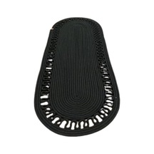 Tr Moderin Doğal Jüt, Desenli, Siyah, Amerikan Servis, Masa, Sehpa Örtüsü Runner. 35x100 Siyah Genel