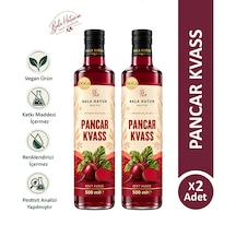 Bala Hatun Pancar Kvass 2 x 500 ML - Kefir Altı Suyu İle Mayalama - Doğal Fermente 2'li Cam Şişe