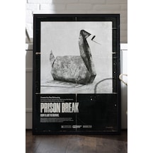 Prison Break Siyah Ahşap Çerçeveli Poster, Film Duvar Tablosu