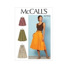 Mccall&apos S Pattern Company Kadın Diz Boyu Pileli Etek, Bedenler 14-22 Dikiş Deseni