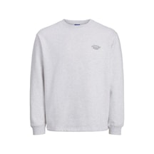 Açık Gri Jack & Jones Erkek Bisiklet Yaka Sweatshirts 12262880 001 Açık Gri Jack & Jones Erkek Bisiklet Yaka Sweatshirts 12262880 001