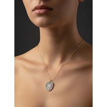 G&a Jewels - Gizemli Güç - 925 Ayar Oksitli Yaldız Altın Kaplama Gümüş Kolye Altın - Gümüş G&a Jewels - Gizemli Güç - 925 Ayar Oksitli Yaldız Altın Kaplama Gümüş Kolye Altın - Gümüş