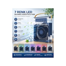 Tst-2502clr Buzlu Fan 600ml Su Hazneli Su Buharı Püskürtmeli Masaüstü Vantilatör Zaman Ayarlı Serinletici Mini Klima Led Işıklı Ve Koku Hazneli