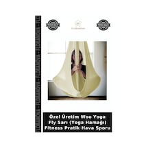 Özel Üretim Woo Yoga Fly Sarı Yoga Hamağı Fitness Pratik Hava Sporu
