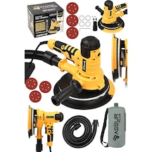 Assur Plus ASR418 360 Ledli 850 W Pro Toz Emmeli Alçıpan Zımpara Makinesi Sarı-1318