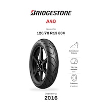 Bridgestone A40 120/70 R19 60v Ön Motosiklet Lastiği 2016