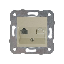 Viko Artline Novella Bronz Tekli Nümeris Cat-3 Telefon Prizi Çerçevesiz 92605232